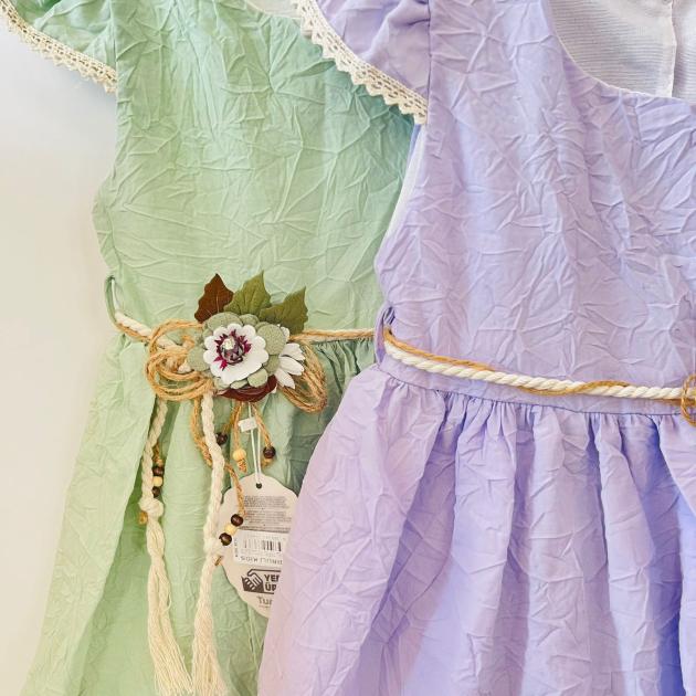 kemeri çiçekli şık elbise