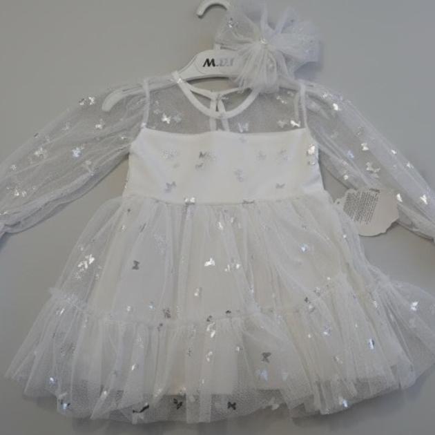 Kelebekli Tüllü Elbise